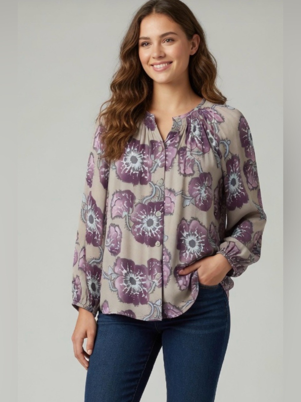Tucker by Gaby Basora Poppy Silk Blouse